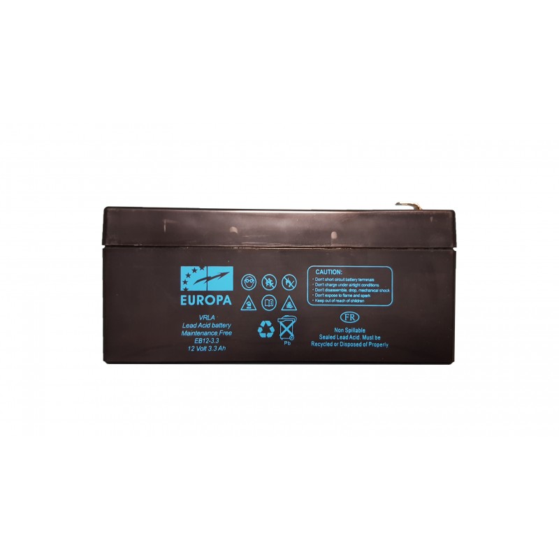EB12-3.3 BATTERIE VRLA AGM EUROPA 12V 3.3AH/C20