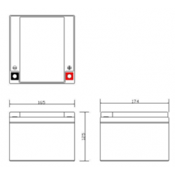 LBLIFE12-27B1 BATTERIE LiFePO4 12V 26Ah (29,7Ah) SOUS BOITIER PCM 25A