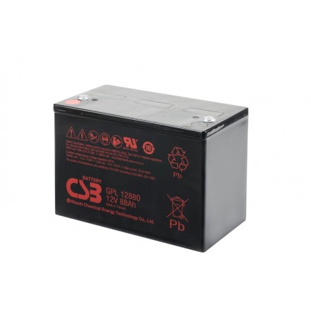 GPL12880 BATTERIE PLOMB VRLA AGM CSB 12V 88AH