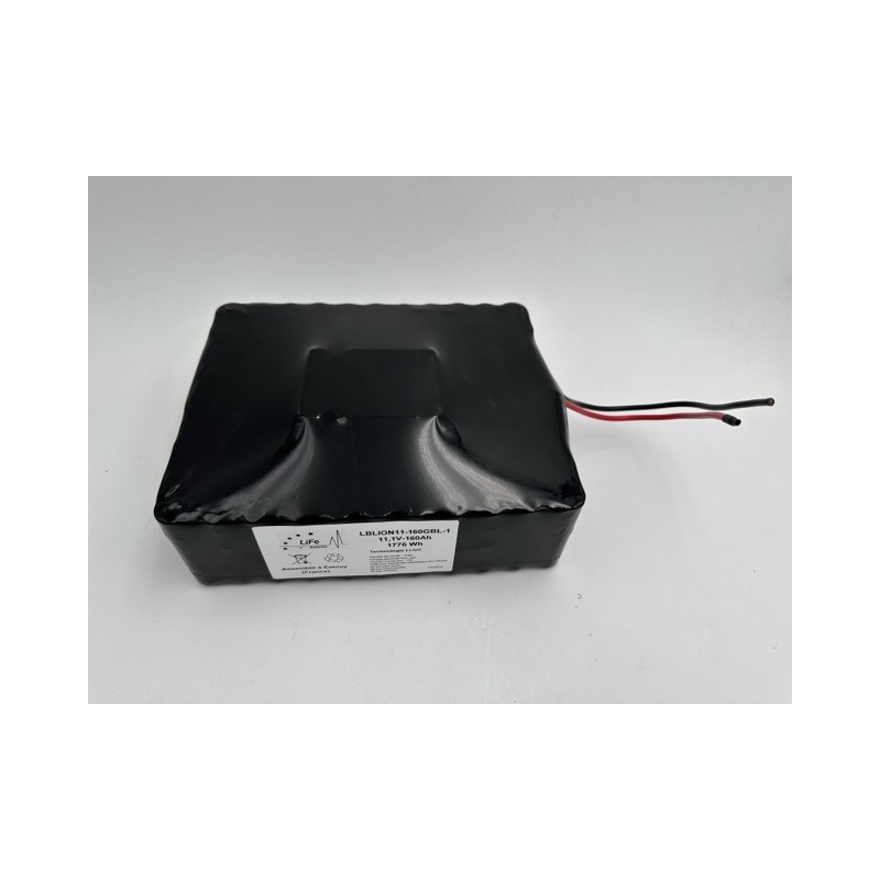 Batterie Li-ion 11.1V 160Ah sous gaine avec PCM 30A